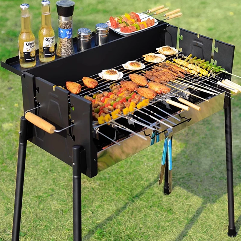 Seasoning Rack Outdoor Stove Barbecue Charcoal Picnic Domestic Outdoor Stove Gridiron Tungku Luar Camp Cooking Supplies ZSOS