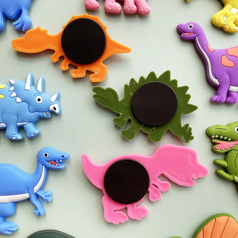 12 teile/satz cartoon pvc kühlschrank magnete für kinder kreative dinosaurier tier magnete für kinder magnetische magnete für kühlschrank