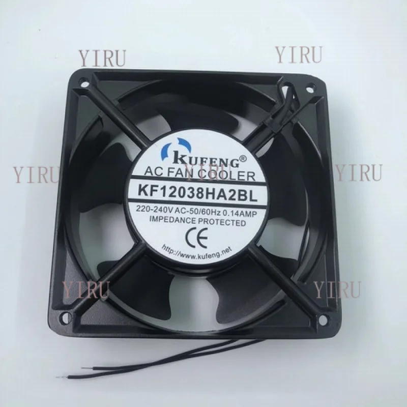 

L for KUFENG KF12038HA2BL AC220V-240V 0.14A Metal Cooling Fan