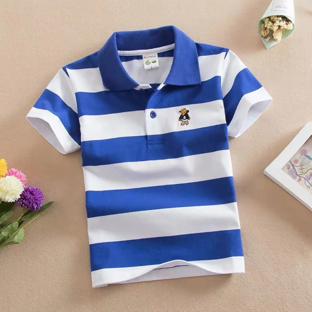 Summer Cotton T Shirt 3-14Years Kids Baby Boys T-shirt Clothes Clothing Toddler Infant Boy Short Sleeve Polo Shirt Tees Tops