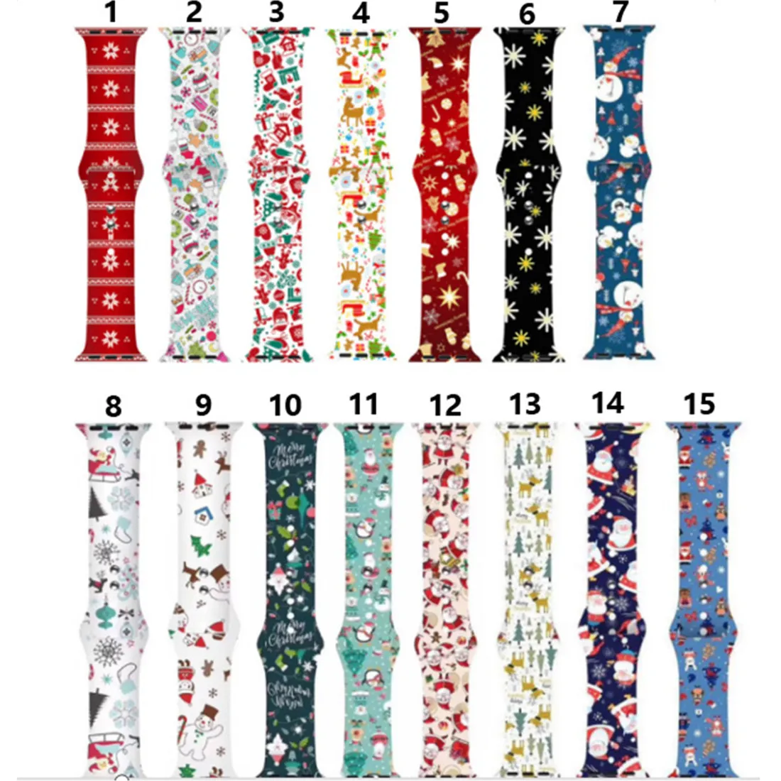 Christmas strap For Apple Watch band 45mm/41mm 44mm 40mm 49mm 42mm Cartoon watchband Bracelet IWatch series ultra 5 4 3 6 SE 7 8 - view 6