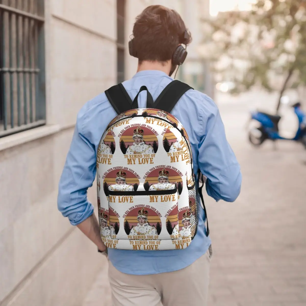 King George Hamilton I'll Kill Your Friends And Your Family Backpack BookBag School Bag Computer Shoulder Bags for Men Women