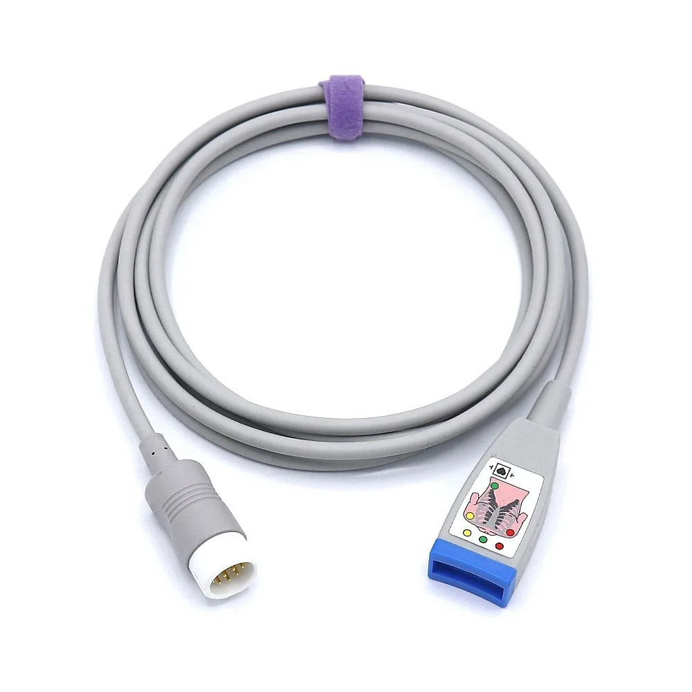 M1669A MP Series Compatible 3 Leads  ECG Trunk Cable AHA/IEC Standard 12 Pins