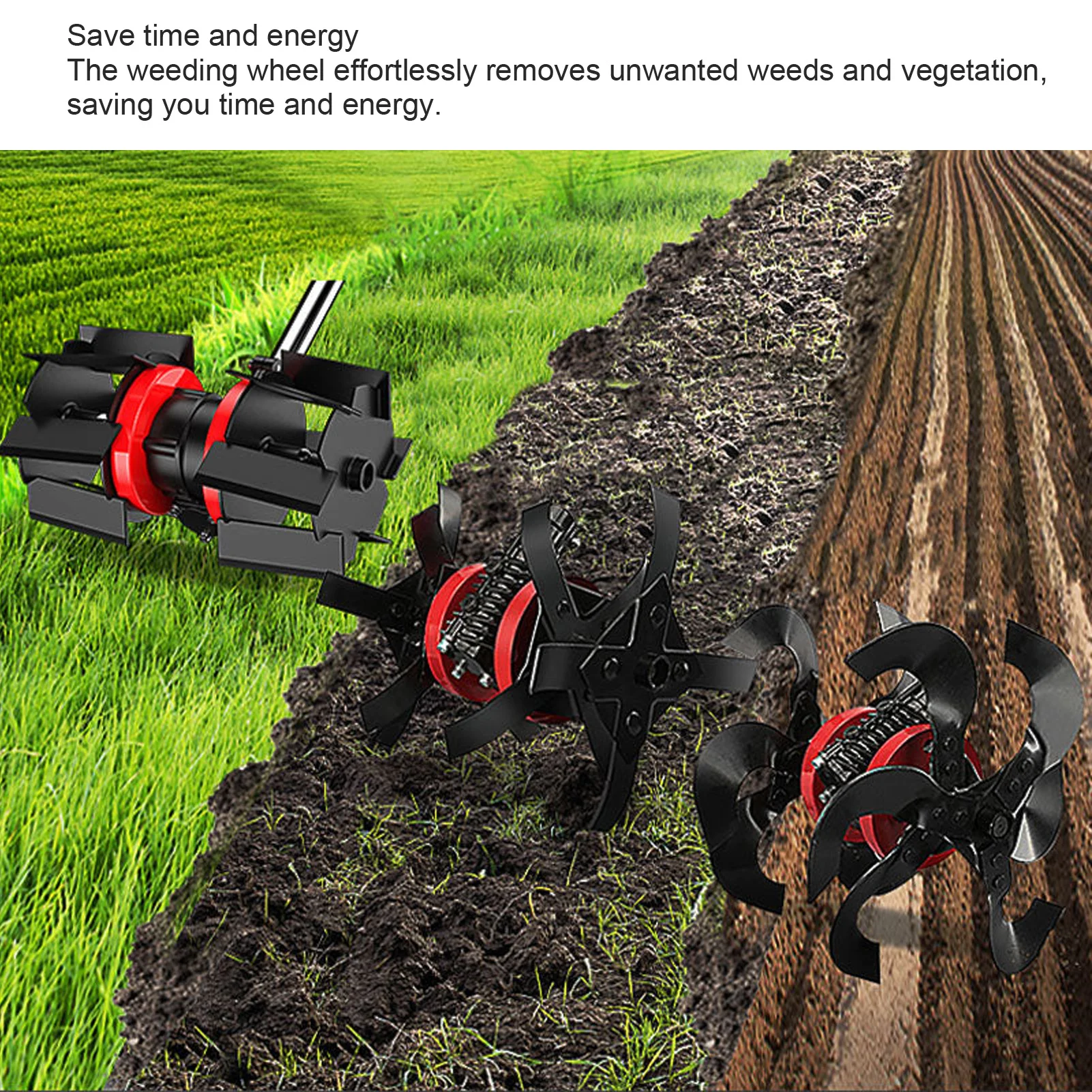 Accesorio Universal para cortacésped de 10cm, rueda de acoplamiento profundo para desmalezado con ranura suelta, 9 dientes, 26mm, fácil de instalar/en quitar