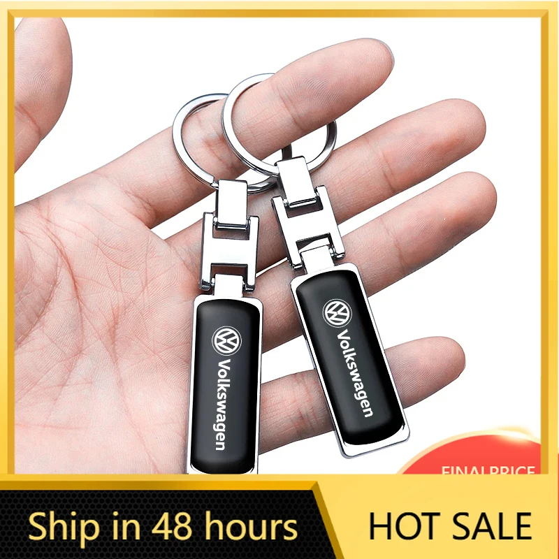 

Styling Mouldings 3D Metal Car Logo Key Chain Keyring Auto Interiors Accessories For Volkswagen VW Rline R GTI Amarok T5 Phaeton