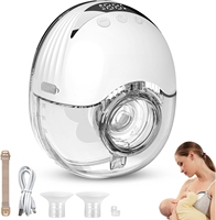 Electric Breast Pump Handsfree BPA Free 1200mAh USB Charge 4 Mode&12 Levels Adjustable Wireless Wearable Breastmilk Pump Machine