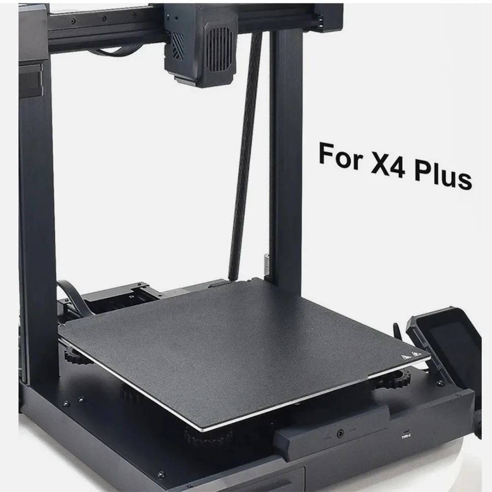 For Sidewinder SW-X4 Plus 330x315mm PEI Build Plate Double Sided Textured Black PEI Flexible Spring Steel Magnetic Bed Platform