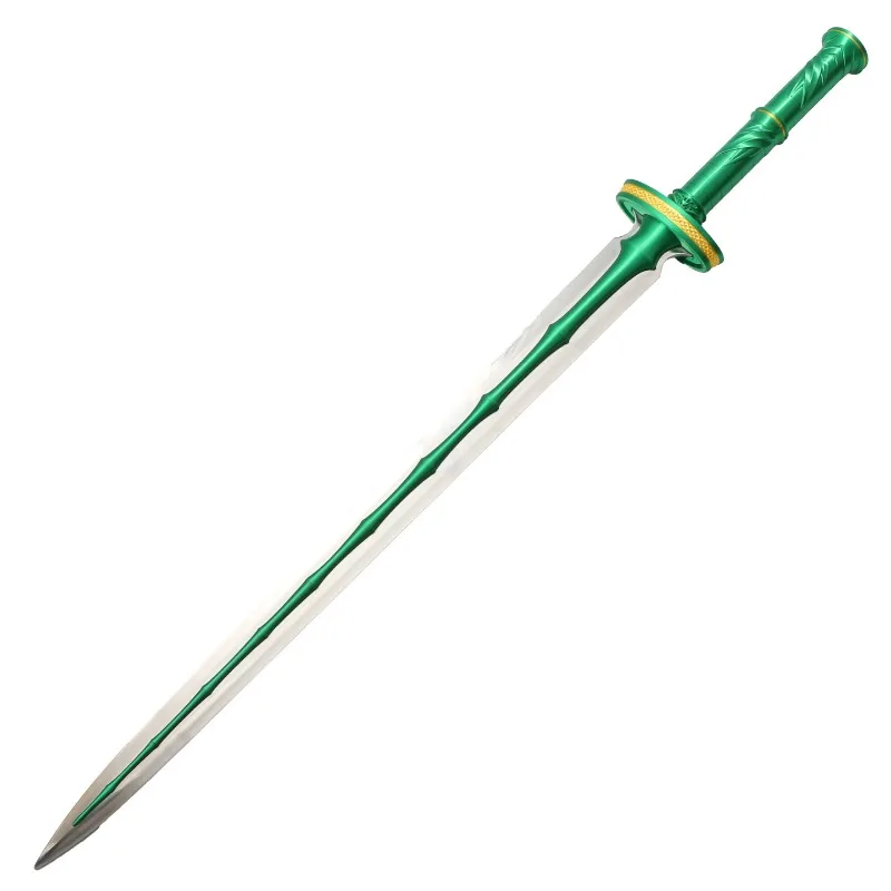 92 سنتيمتر/36.22in الأخضر النحل سحابة السيف كاتانا خشبية أنيمي نموذج الأجهزة الطرفية الدعائم هالوين هدية تأثيري تحصيل الحلي اللعب