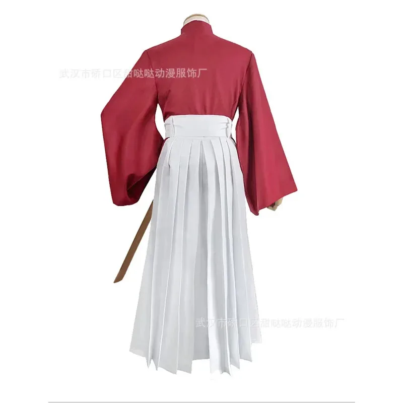 NewAnime Rurouni Kenshin Cosplay disfraz peluca Himura Kimono Haori Kendo traje Halloween Unisex uniforme clásico HV47172025