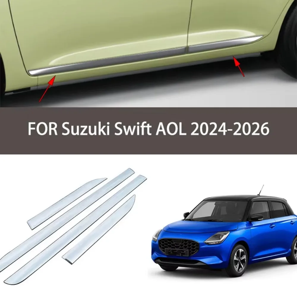 

Car Accessories For Suzuki Swift AOL 2024-2026 ABS Chrome Body Kit Side Door Car Body Molding Cover Trim