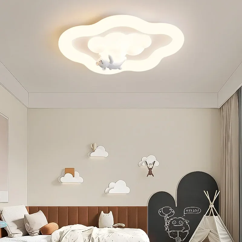 SANDYHA Cloud Light LED Children's Room Baby Room Ceiling Light Modern Cream Home Decoration Bedroom Cloud Ceiling Lamp Lighting