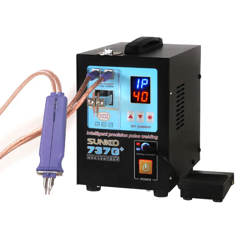 737G+ portable battery pulse spot welder 18650 battery welding machine 110V