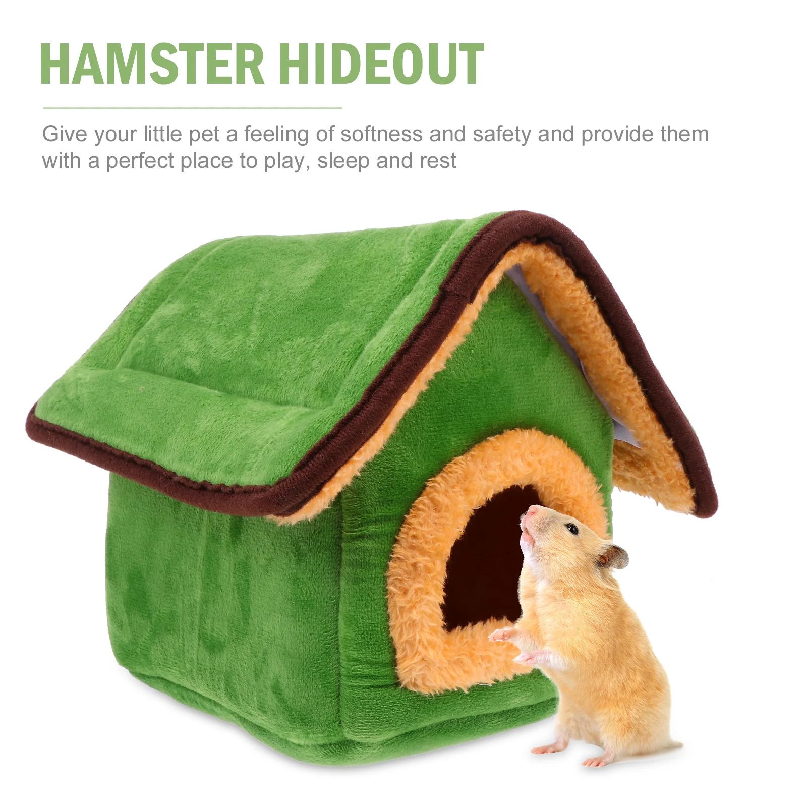 

Small Pet Warm Nest Washable Cute Hamster Home Comfortable Sleeping Bed Winter Cold Proof Decorative Gift Christmas Pet Nest