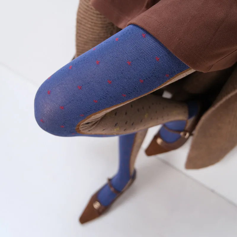 Retro Tights Pantyhose Women Color Matching Polka Dot Pantyhose Leggings Lingerie Female Hosiery Women Tights Autumn Winter New