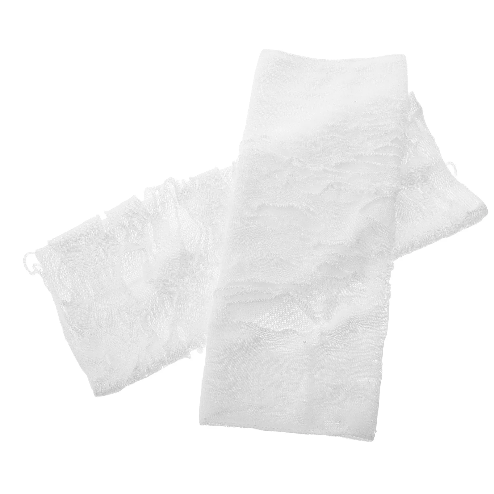 

Ripped Fingerless Gloves White Punk Gothic Halloween Costume Party Performances Edgy Fashionable Design Grippy Gloves