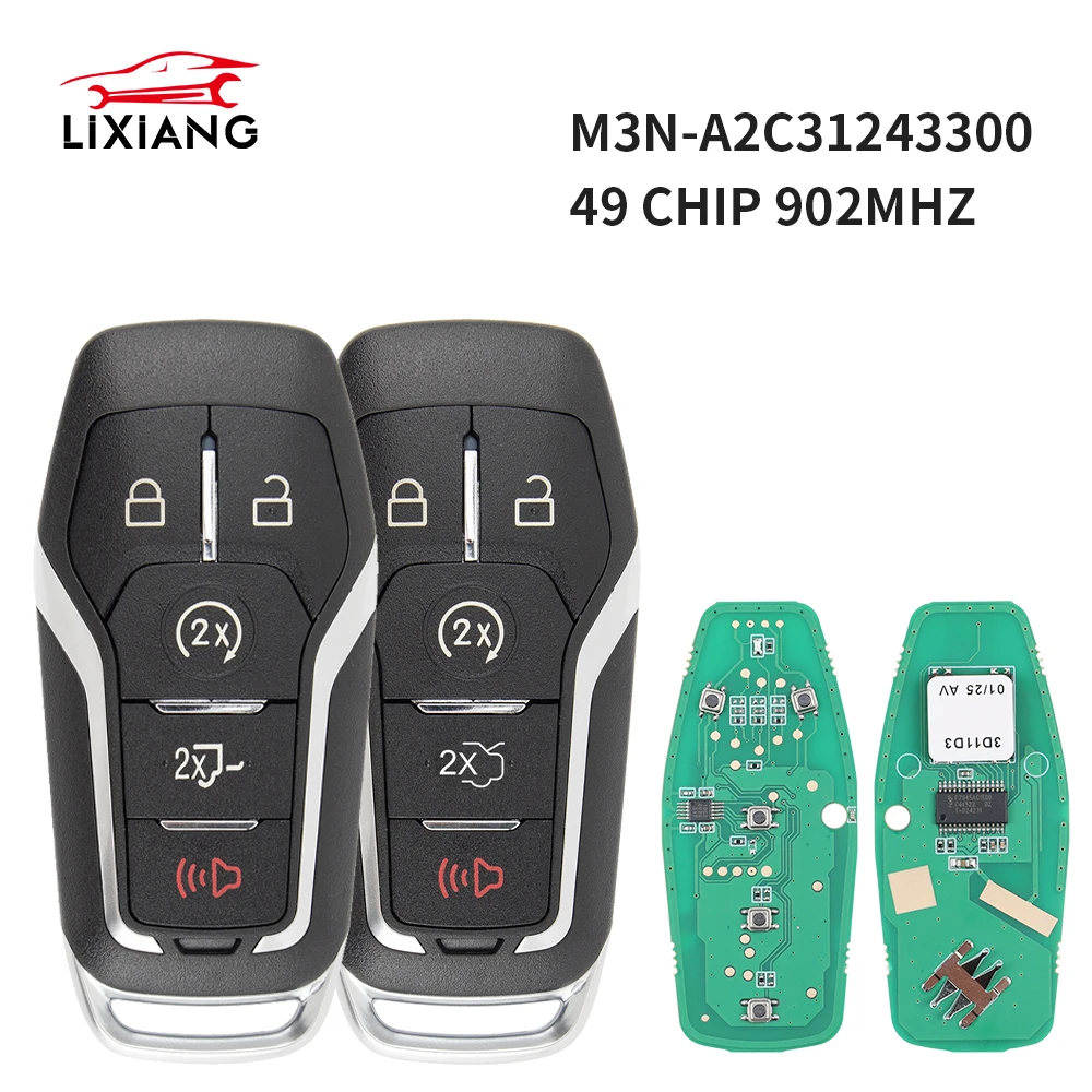

LIXIANG M3N-A2C31243300 For Ford F-150 350 450 550 Edge Explorer Mustang 2015 -2017 Smart key lincoln mkz mkc 902MHz ID49