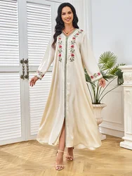 Eid Muslim Abaya for Women Dubai Dresses Party Long Robe Jalabiya Embroidery Ramadan Morocco Arab Abayas Kaftan Islam Vestidos