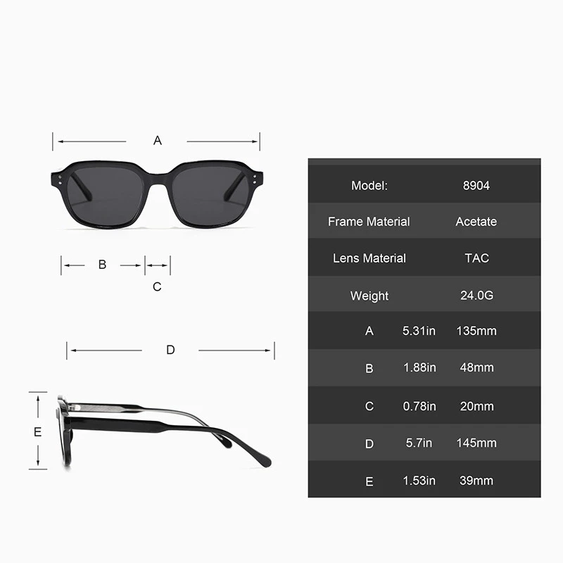 VCKA NEW Polarization Men Women Acetate Frame Myopia Sunglasses Fashion Glasses Prescription Optics uv400 Eyewear -0.50 to -10
