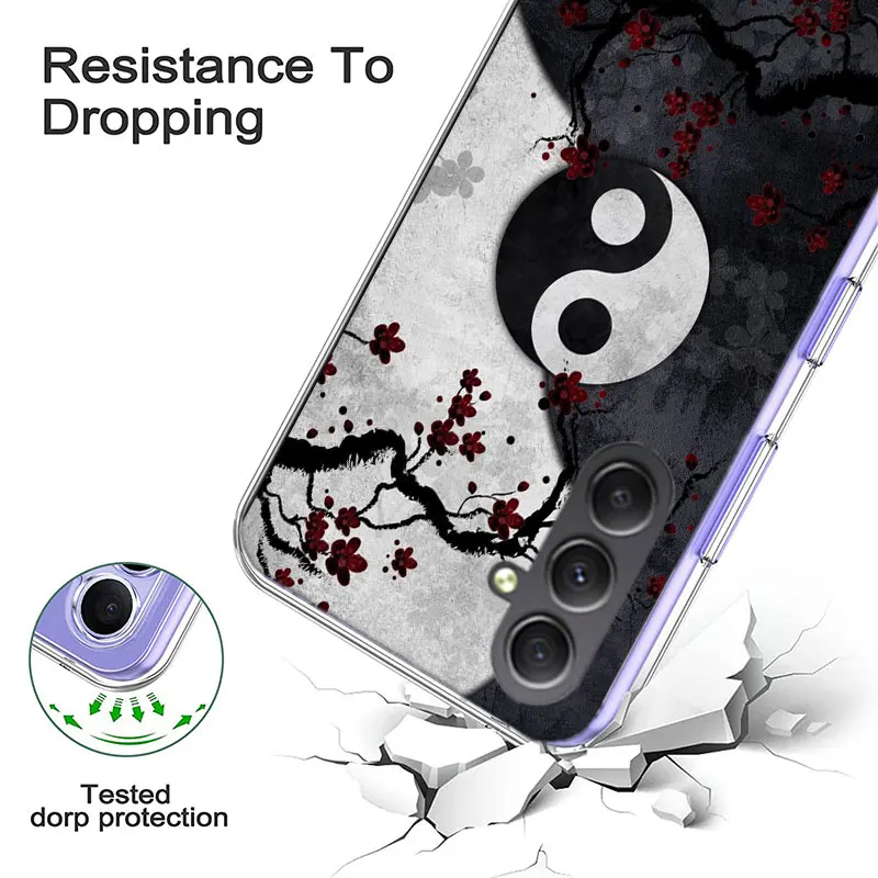 Eight Diagrams Taiji Yin Yang Cover For Samsung A54 A34 A24 A14 A53 A33 A23 A13 A52S A32 A22 A12 Phone Galaxy A03 A04 A02S A42 A