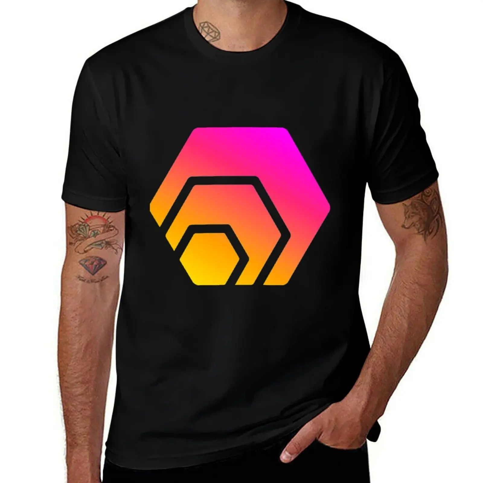 HEX Crypto Hexagon T-Shirt Light Athletic Short Sleeve Tee Shirt