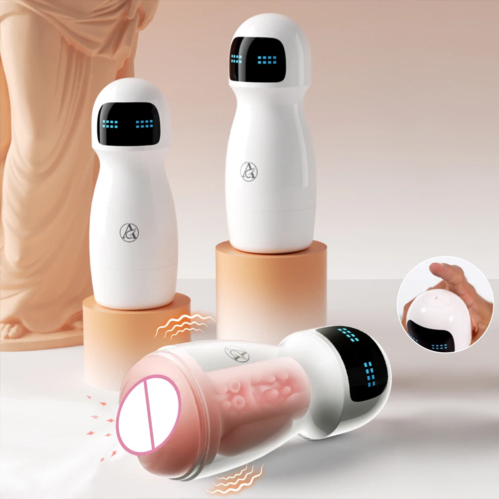 Adult Sex Toy For Men Male Masturbator Penis Trainer Men's Masturbation Cup Simulation Texture Vagina Machine With Vibration view 2