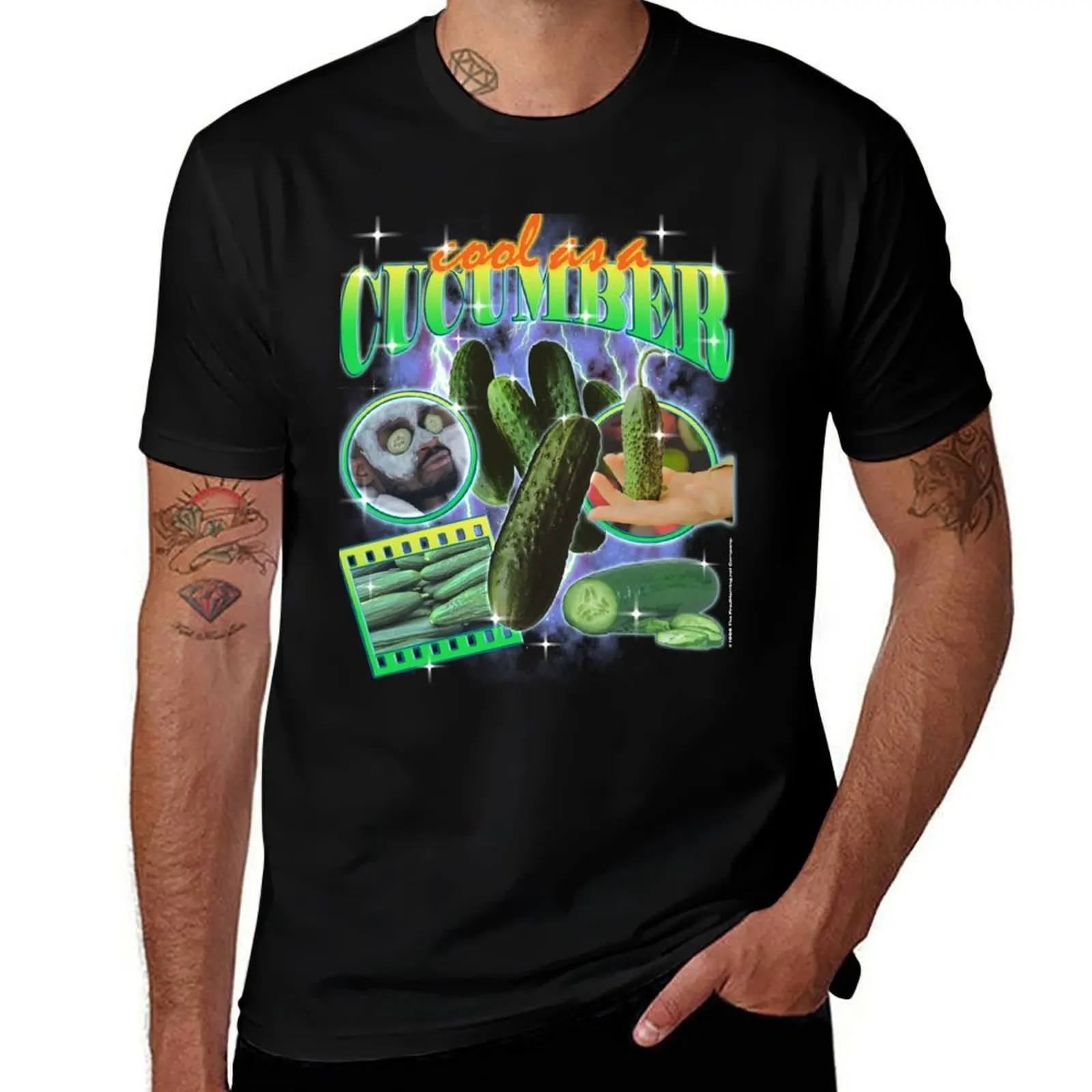 Camiseta de algodón para hombre, estilo t), camisetas para hombre, camisas de pepino para como g, camiseta 100% pirata, camiseta fresca para hombres ('90s