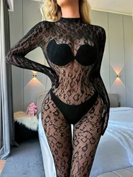 Sexy Women Lingerie Babydoll Underwear Chemises Exotic Apparelt Costumes Sexy Body Stocking Leopard Bodysuit