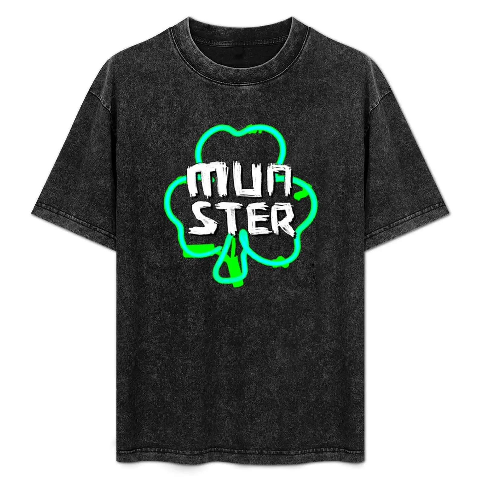 

Munster, Neon Shamrock, MUNSTER Ireland T-Shirt custom t shirt anime stuff animal prinfor boys baggy shirts funny t shirts men