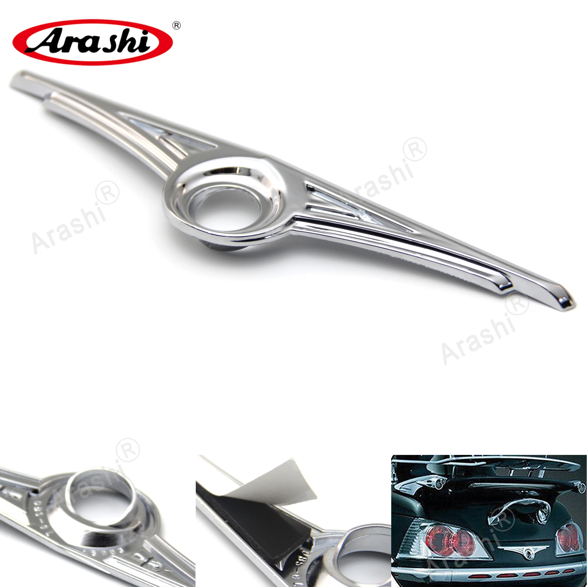 

ARASHI Gold Wing Chrome Trunk Keyhole Accents For HONDA GL1800 Goldwing 2006 - 2017 GL 1800 2007 2008 2009 Decorate Accessories