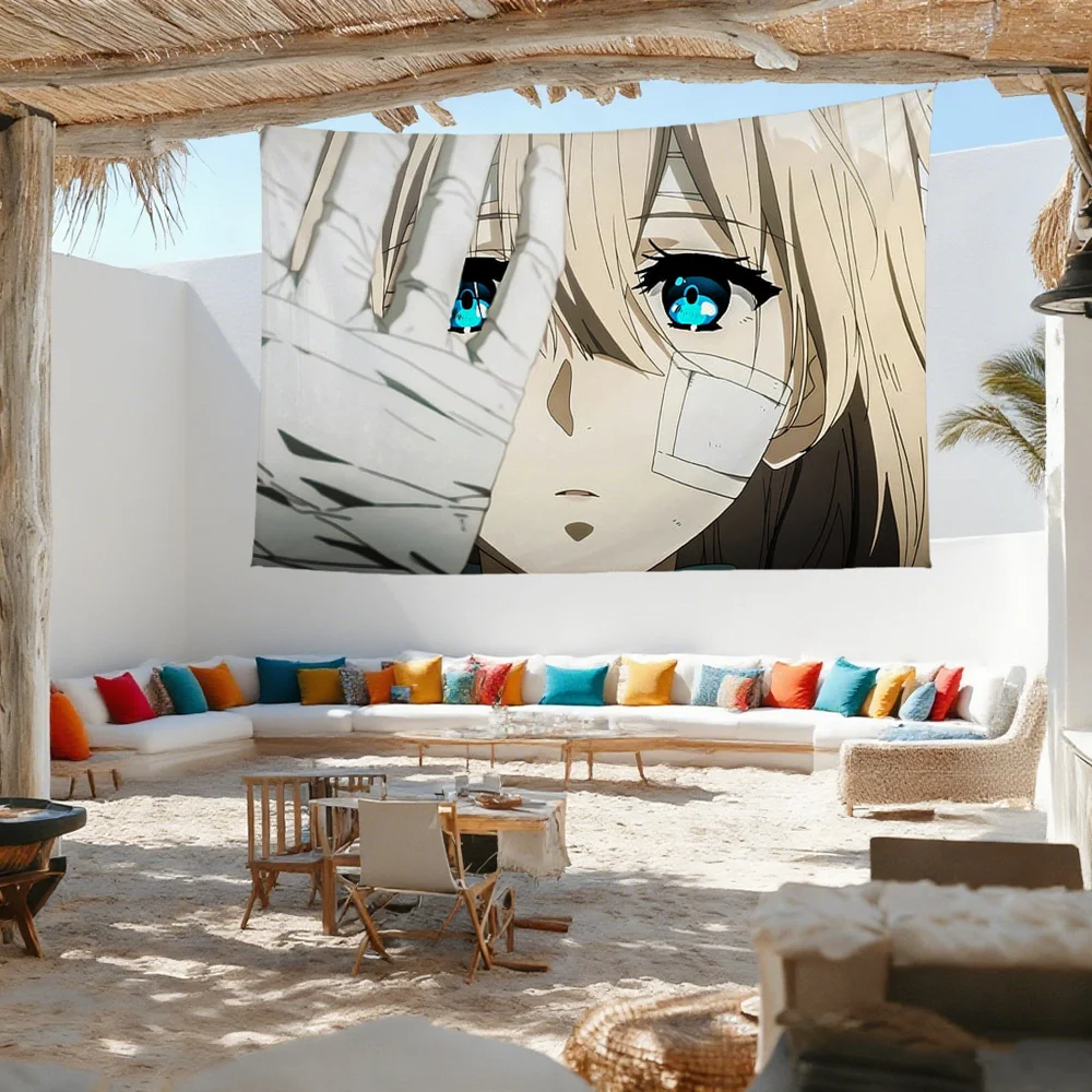 Anime V-violet E-evergarden flag Durable Outdoor Indoor Patio Festive Decoration Classic Design Pole Wall Room Banner