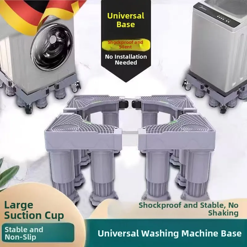universal-wheelchair-accessible-washing-machine-and-fridge-shock-absorption-base-frame-padded-legging-heightening-base