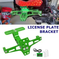 Soporte Universal para matrícula trasera, accesorio para Kawasaki NINJA 250r, 300, 400, 650, 1000, Z400, Z650, Z800, Z900, Z1000, SX, ZX6R, ZX9R, ZX12R, ER6N/F