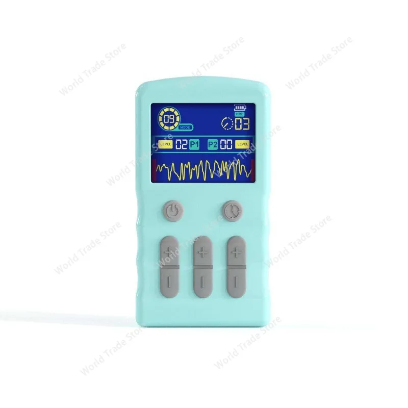 

New dual-output 25-mode TENS EMS muscle stimulator for medium and low-frequency pulse electrotherapy massage