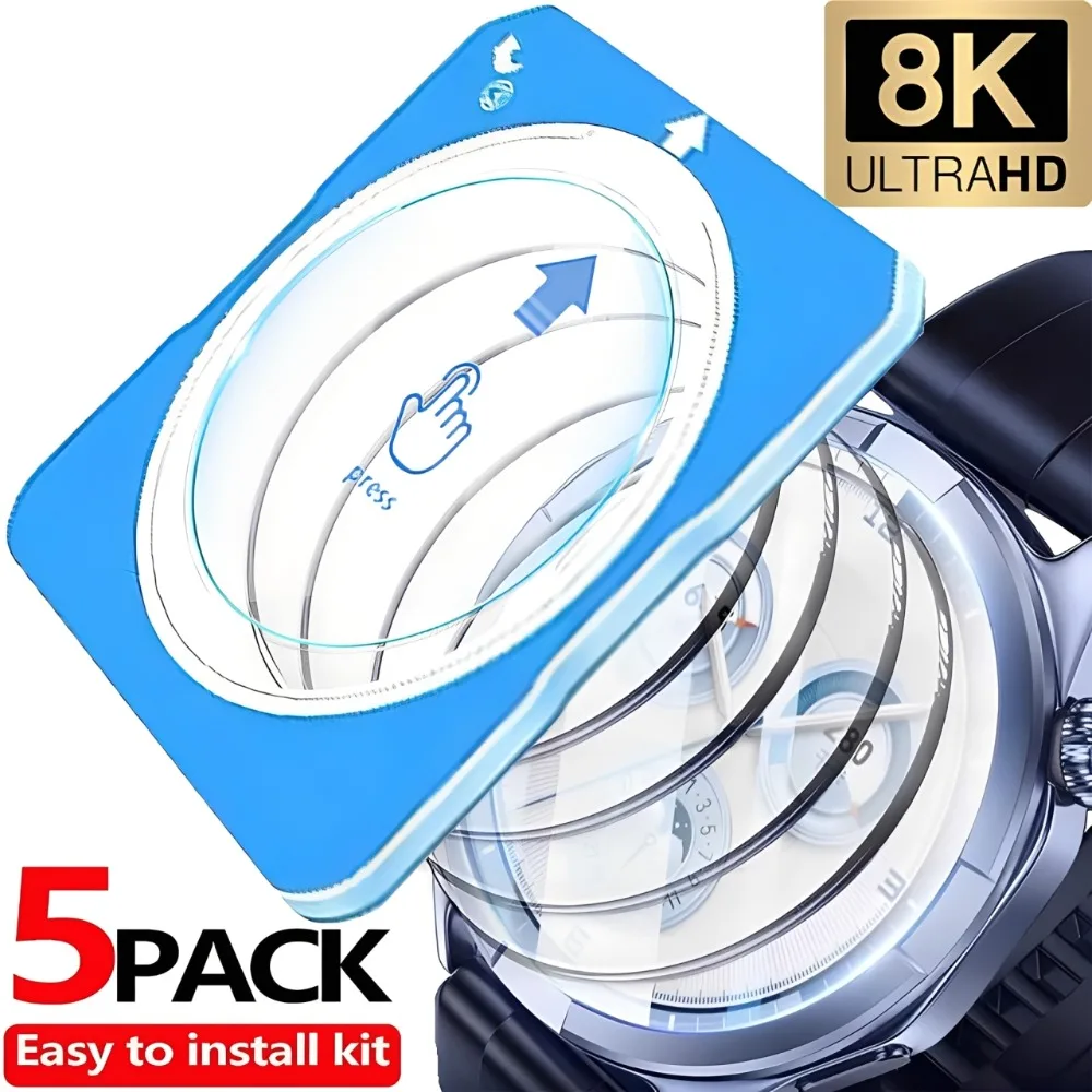 Premium Screen Protector for Huawei Watch GT6 GT5 41mm 42mm 46mm GT6 Pro HD Tempered Glass with Auto-alignment Installation Kit