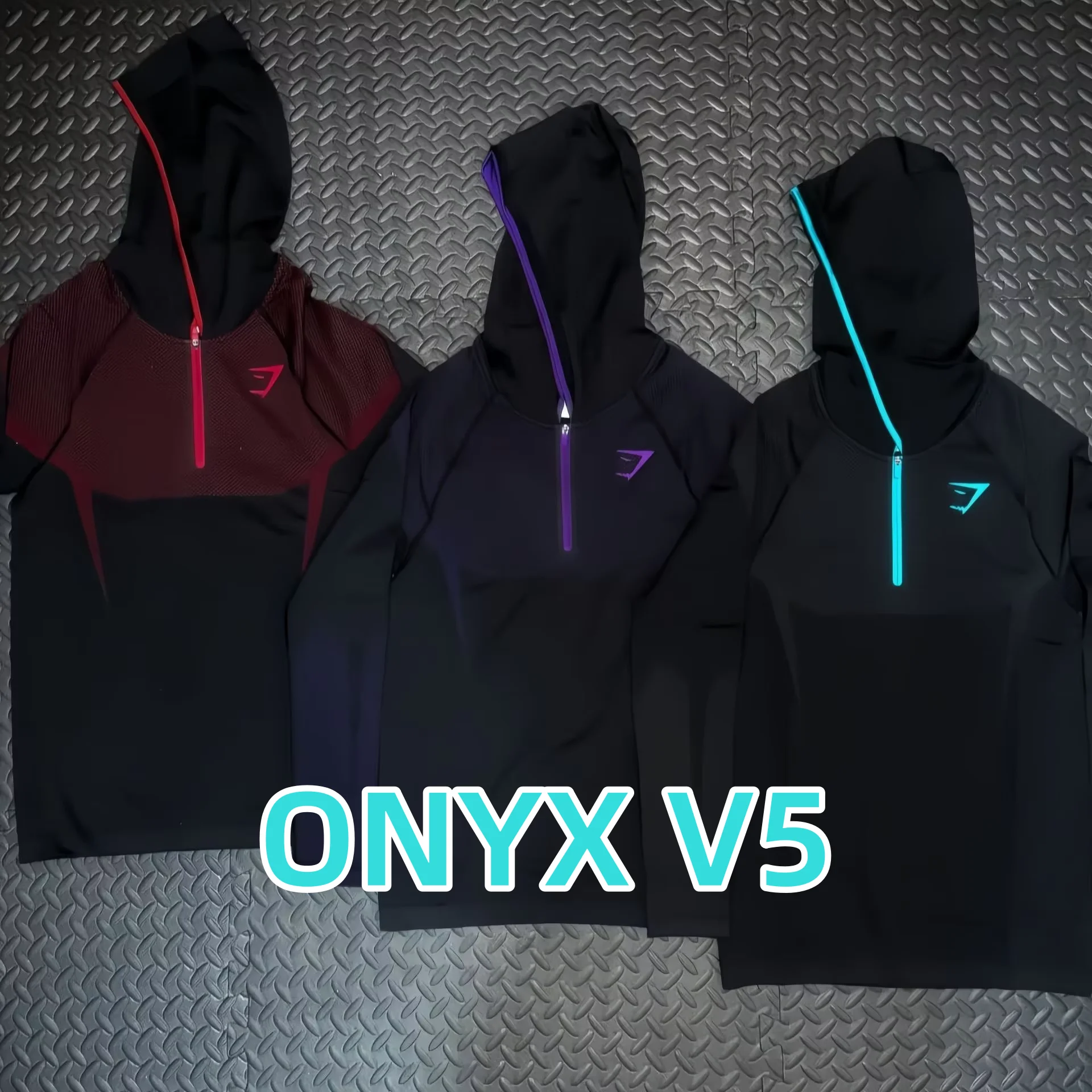 GYMSHARK ONYX V5 Hoodie – Fitted, muscle-defining athletic hoodie for fitness and strength training.
