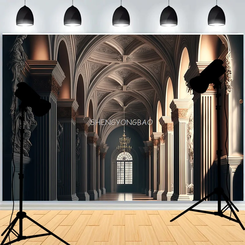 Geometric Patterns Arabesque Arched Door Dome Photography Background Lslamic Architecture Palace Studio Backdrops SQ-11