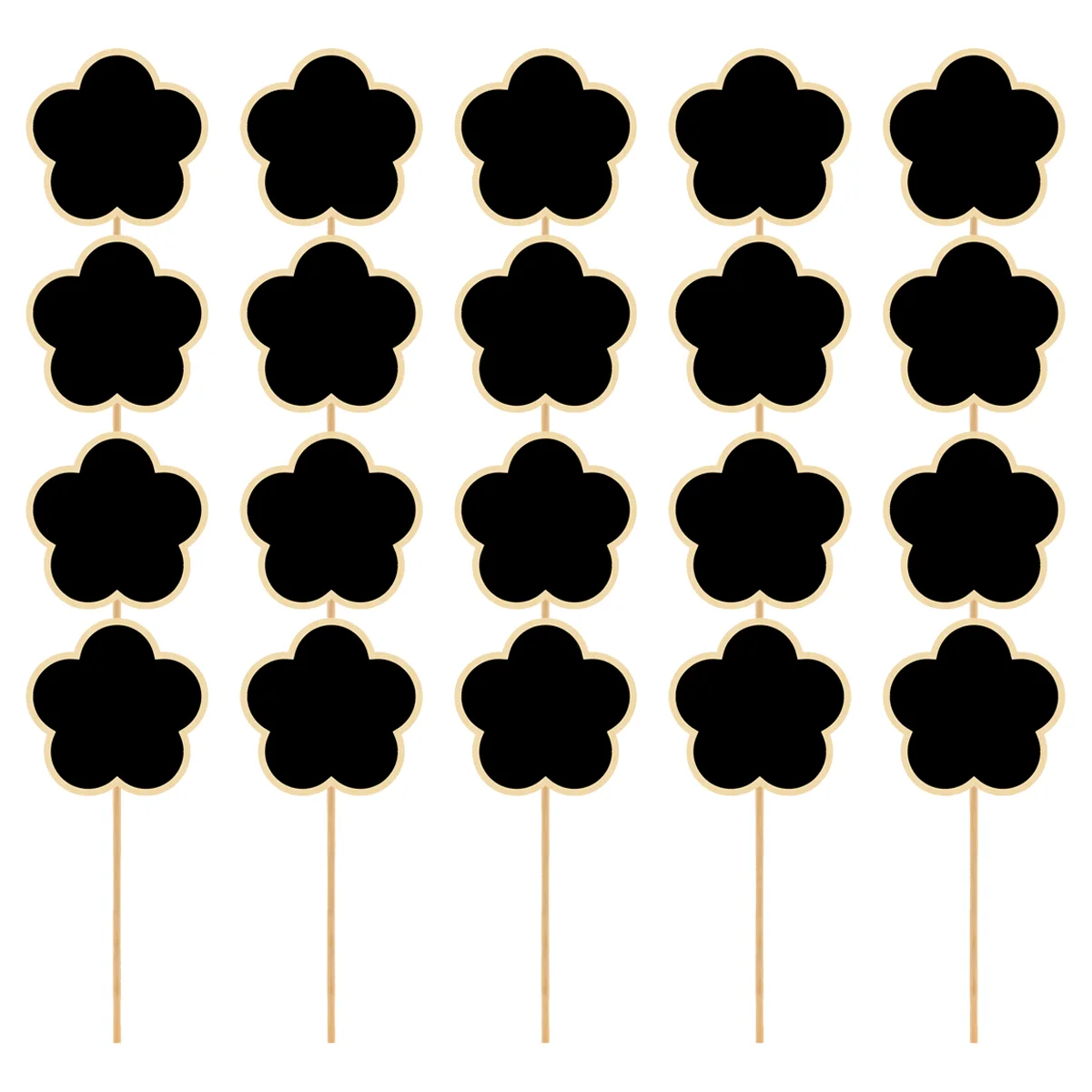 

20 Pcs Flower and Plants Tags Chalkboard Signs Black Garden Makers Wedding Decor Mini Toppers The