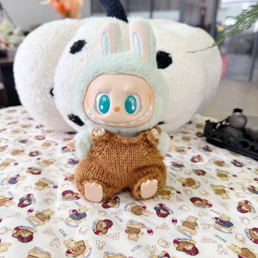 Für 17 cm Plüsch Labubu II Puppen Mini Mode OOTD Nette Overall Kleid set Kleidung Outfit Puppen Zubehör Kleidung Geschenk