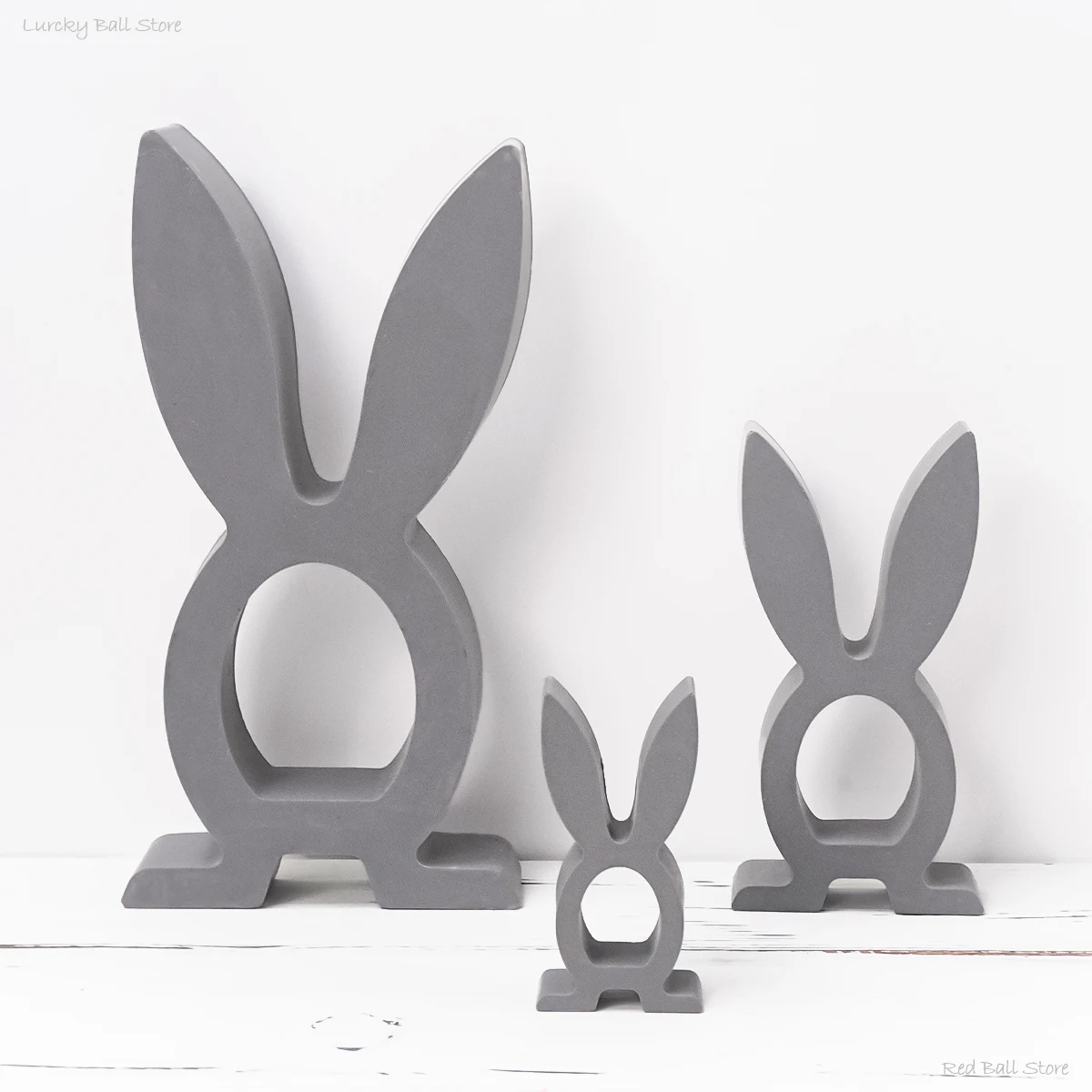 DIY Cute Rabbit Ornament Silicone Mold Gypsum Car Mounted Incense Handmade Soap Molds Easter Bunny Candle Resin Tools Home Decor