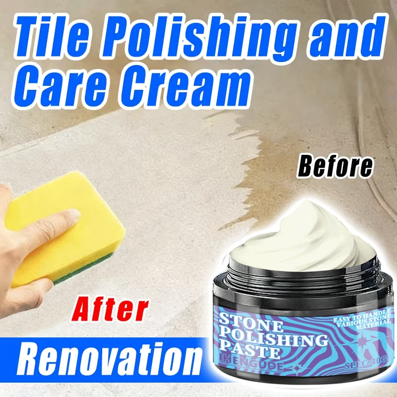Marble Tile Polishing and Care Cream Multi Purpose Stone Surface Restoration Paste for Countertops Floors and Granite