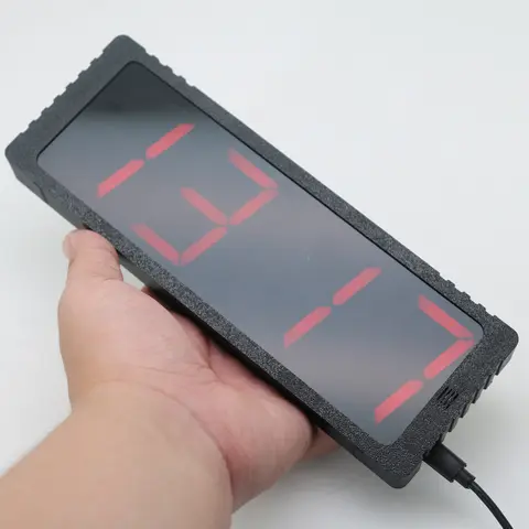 GPS Satellite Clock 2.3 Inch LED Display Auto Timing Time Calibration Alarm Clock Adjustable Brightness USB Type-C 5V Desktop