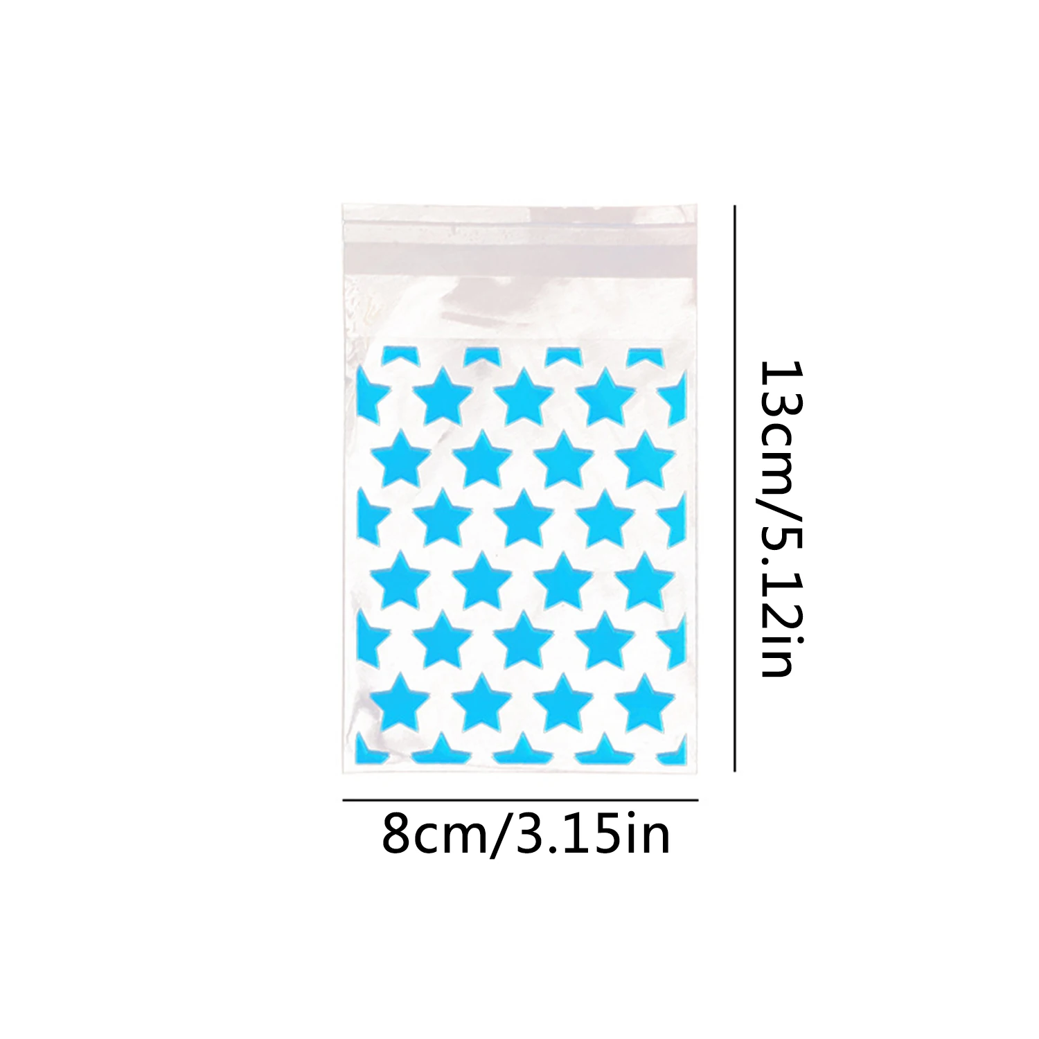 50Pcs/pack Transparent Star Self-adhesive Opp Bag Kpop Idol Photo Cards Protective Storage Bag Photocard Card Sleeves