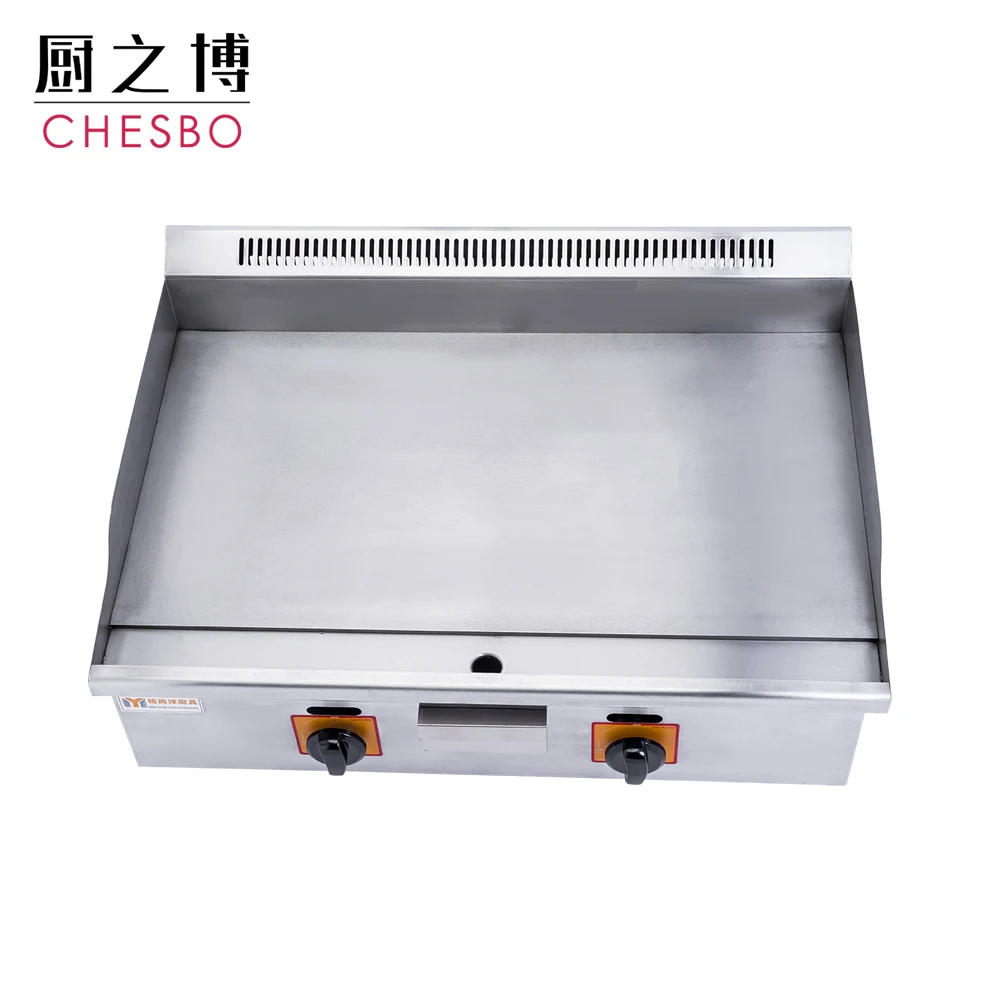 Table Top Stainless Steel Commercial Flat Plate Teppanyaki Gas Griddle For Pancake Stove Desktop Hotel Restaurant Catering