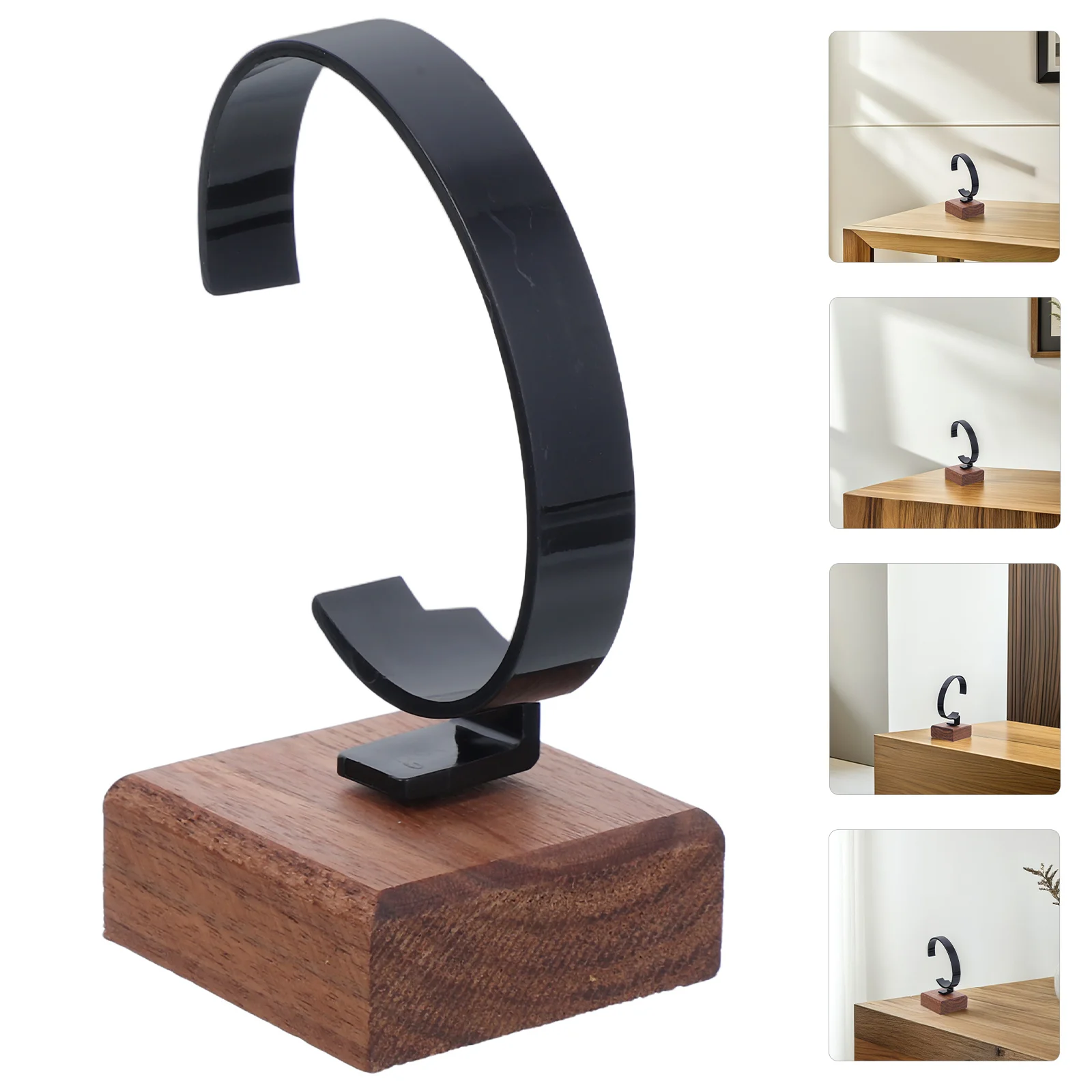 

Watch Display Stand Holder Wood Base Sleek Design Wrist Watch Storage Rack Convenient Display Stand for Watches
