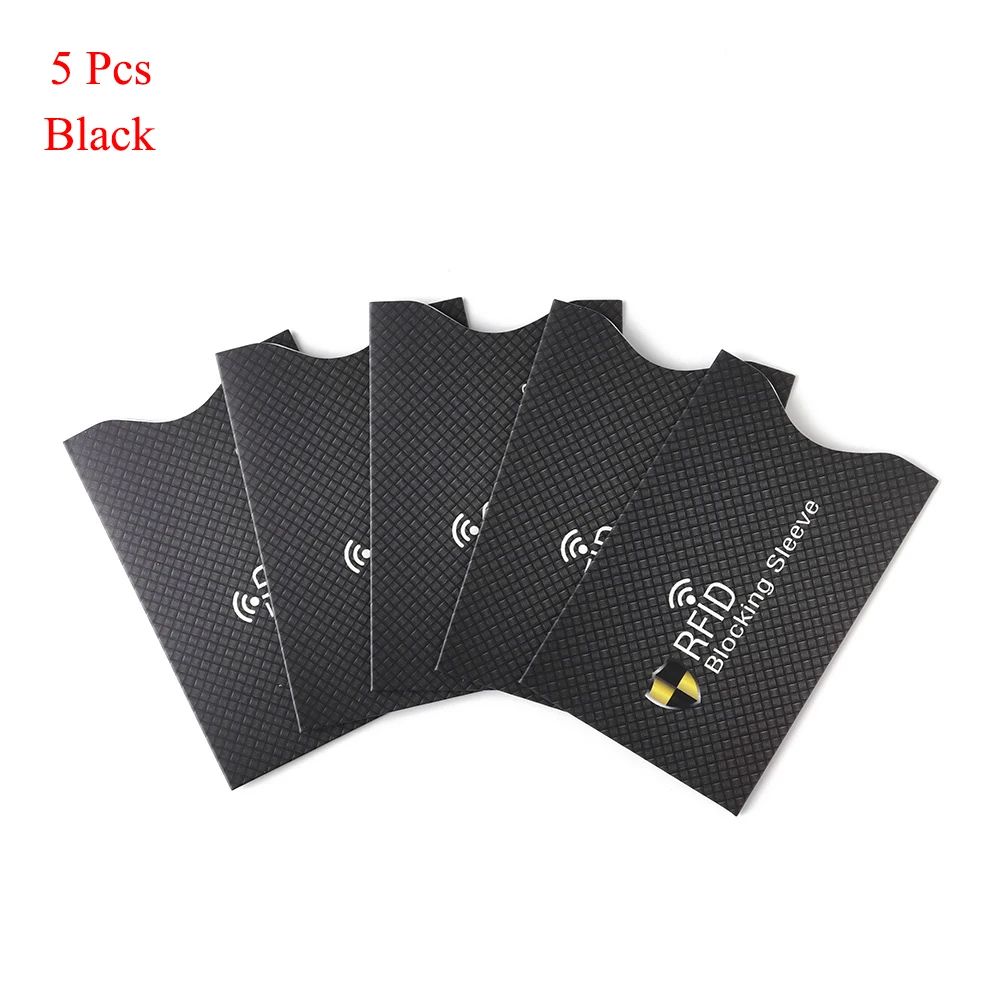 5PCS New Credit Cards Bank Aluminium Protect Case Cover Sleeve Wallet RFID Blocking Card Holder
