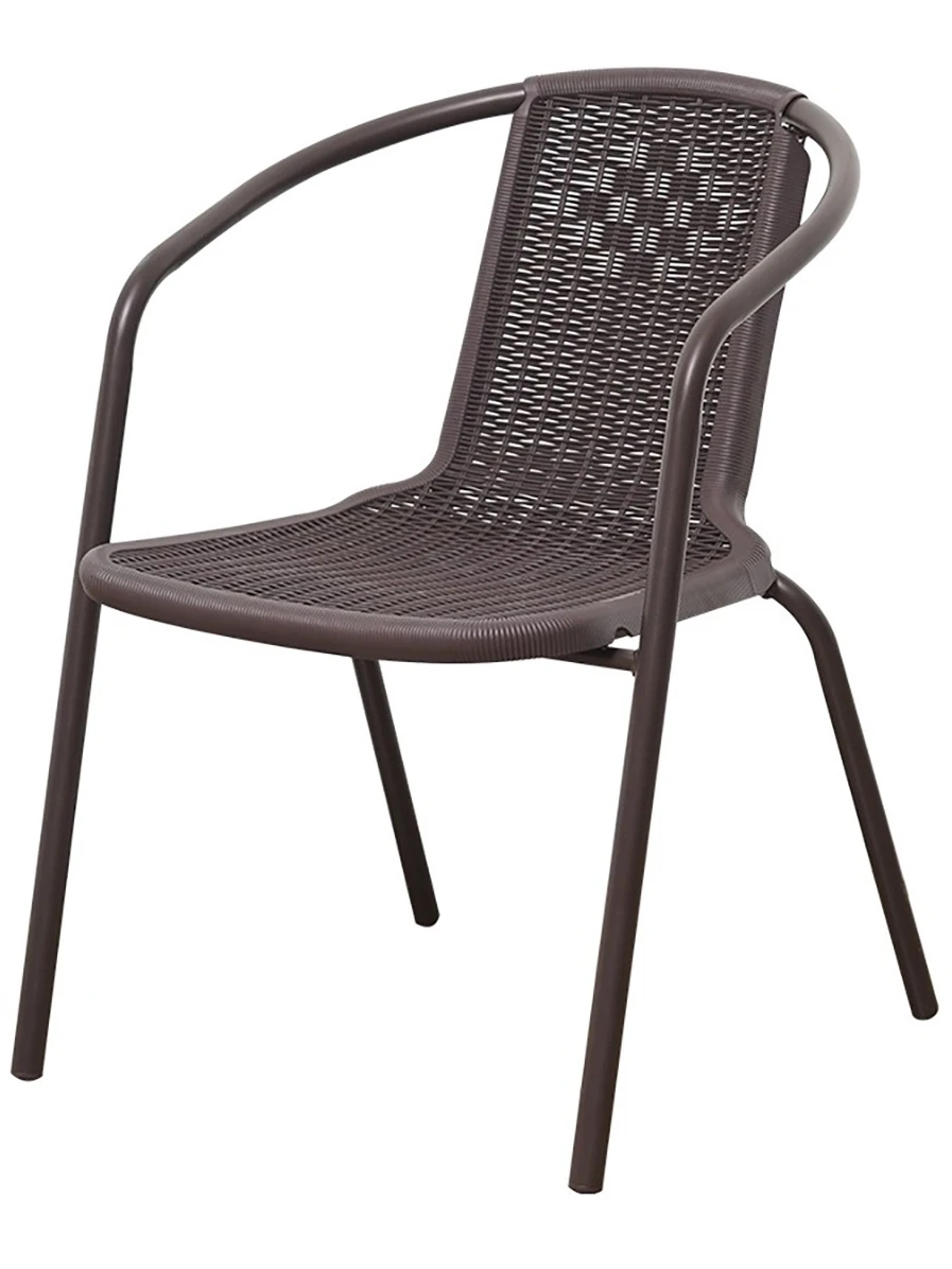 Open-air single rattan armchair tea shop tea chair waterproof and sunscreen.