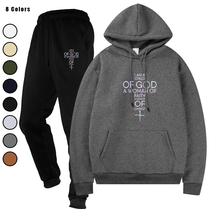 

Basic Fleece Hoodies And SweatPants Set Men's Ensemble Jogging Basic Fleece Track Suit Sportswear Unisex All Seasons