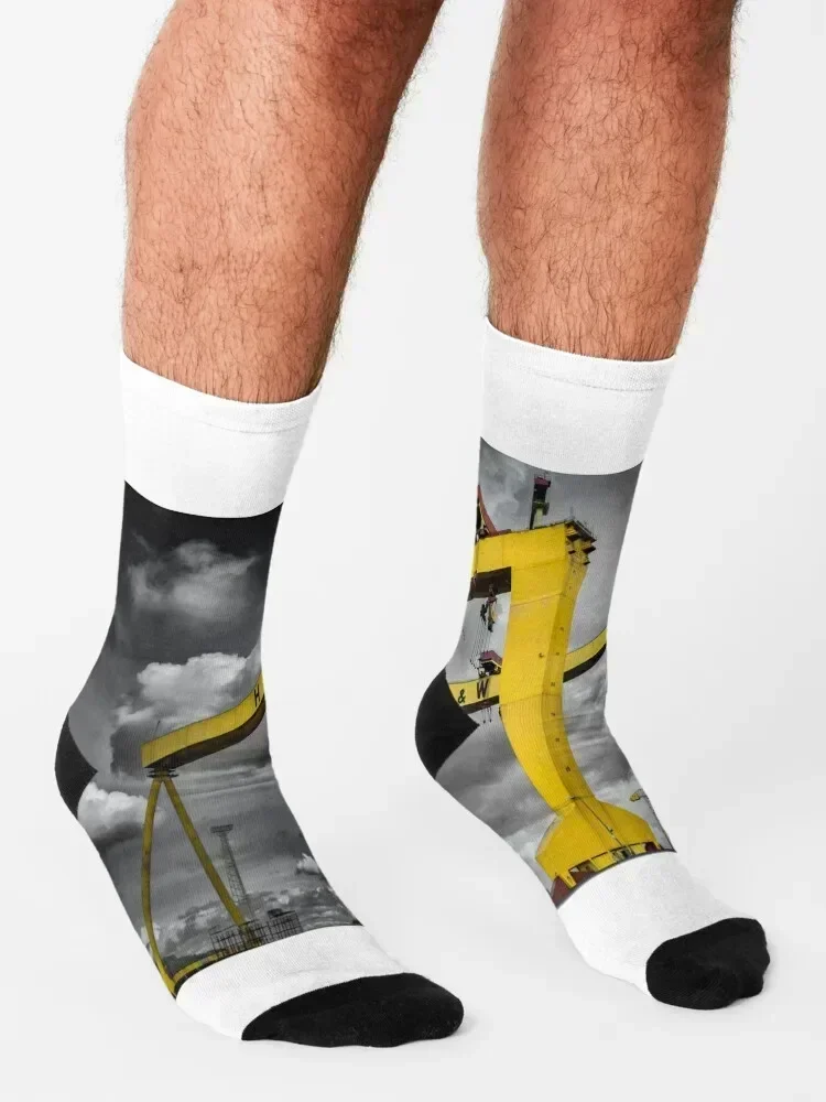 Belfast Shipyard 7 Socks happy winter thermal Sports professional running Socks Women Men's