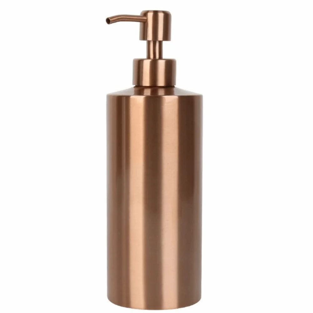 

Stainless Steel Soap Dispenser Metal Pump Rose Gold Gel Bottle Manually Pressing Refillable Bottles Hand Sanitizer Bottle