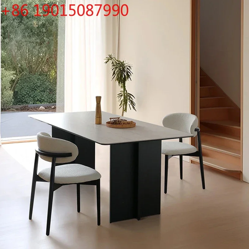 

Современный прямоугольный обеденный стол для гостиной и ресторана, мебель для дома, дизайнерский напольный стол для вечеринок